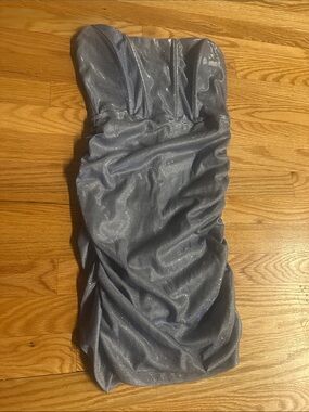 Forever 21 Shimmery Slate Strapless Ruched Cocktail Dress